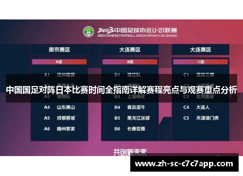 中国国足对阵日本比赛时间全指南详解赛程亮点与观赛重点分析
